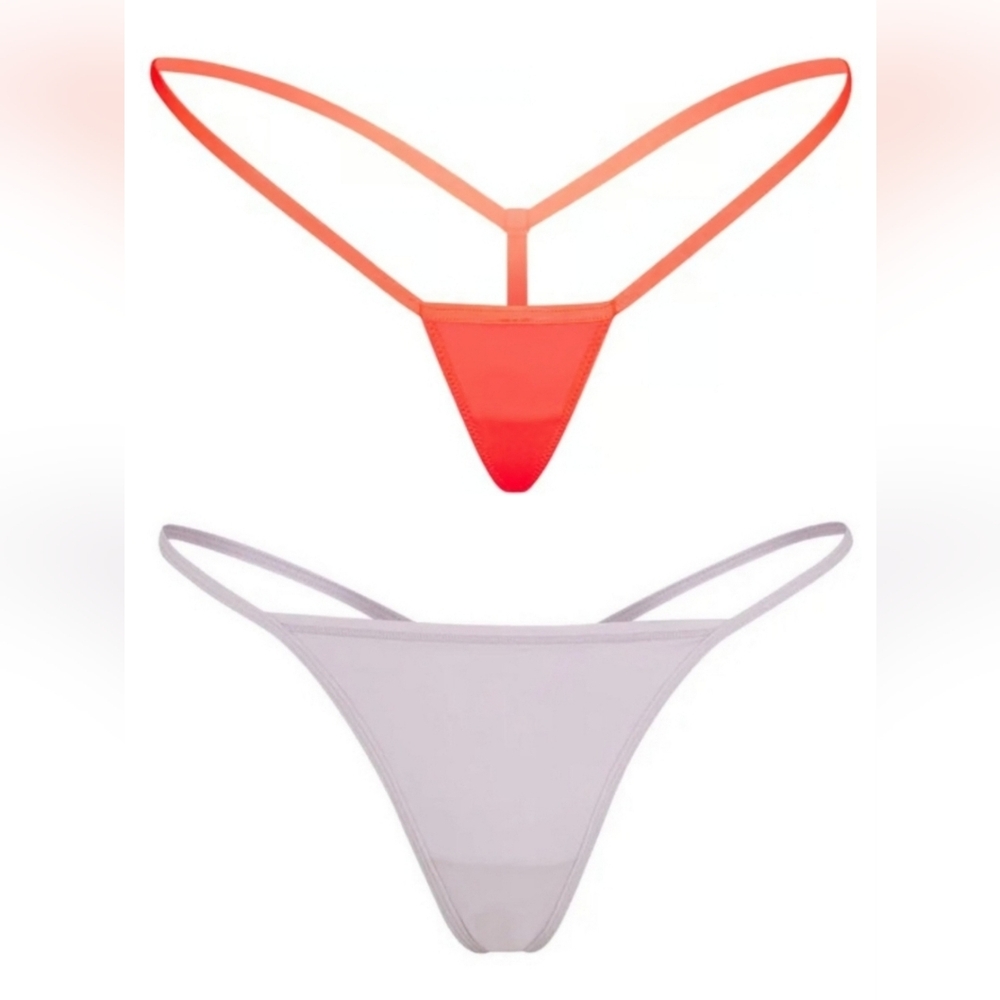 2pcs SKIMS | NWT T-STRING IRIS MICA THONG/SKIMS FITS EVERYBODY MICRO THONG/ 2X
